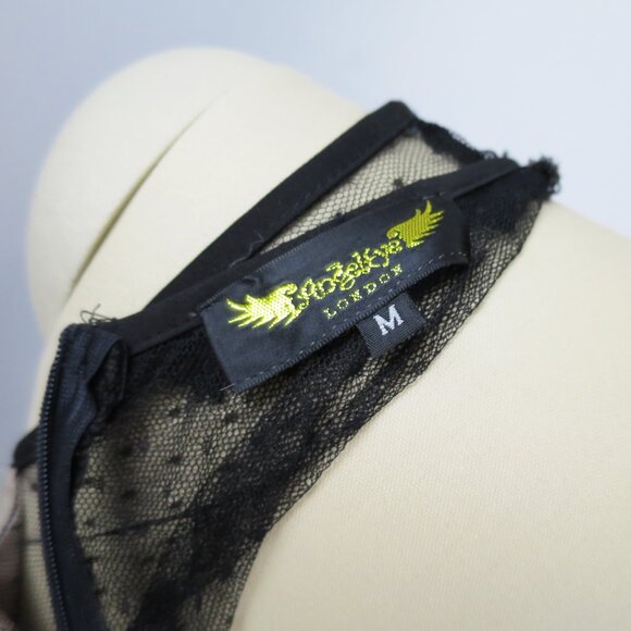 NWOT Angel Eye London Black and Beige Mixed Media Dress M Modcloth - Picture 12 of 16